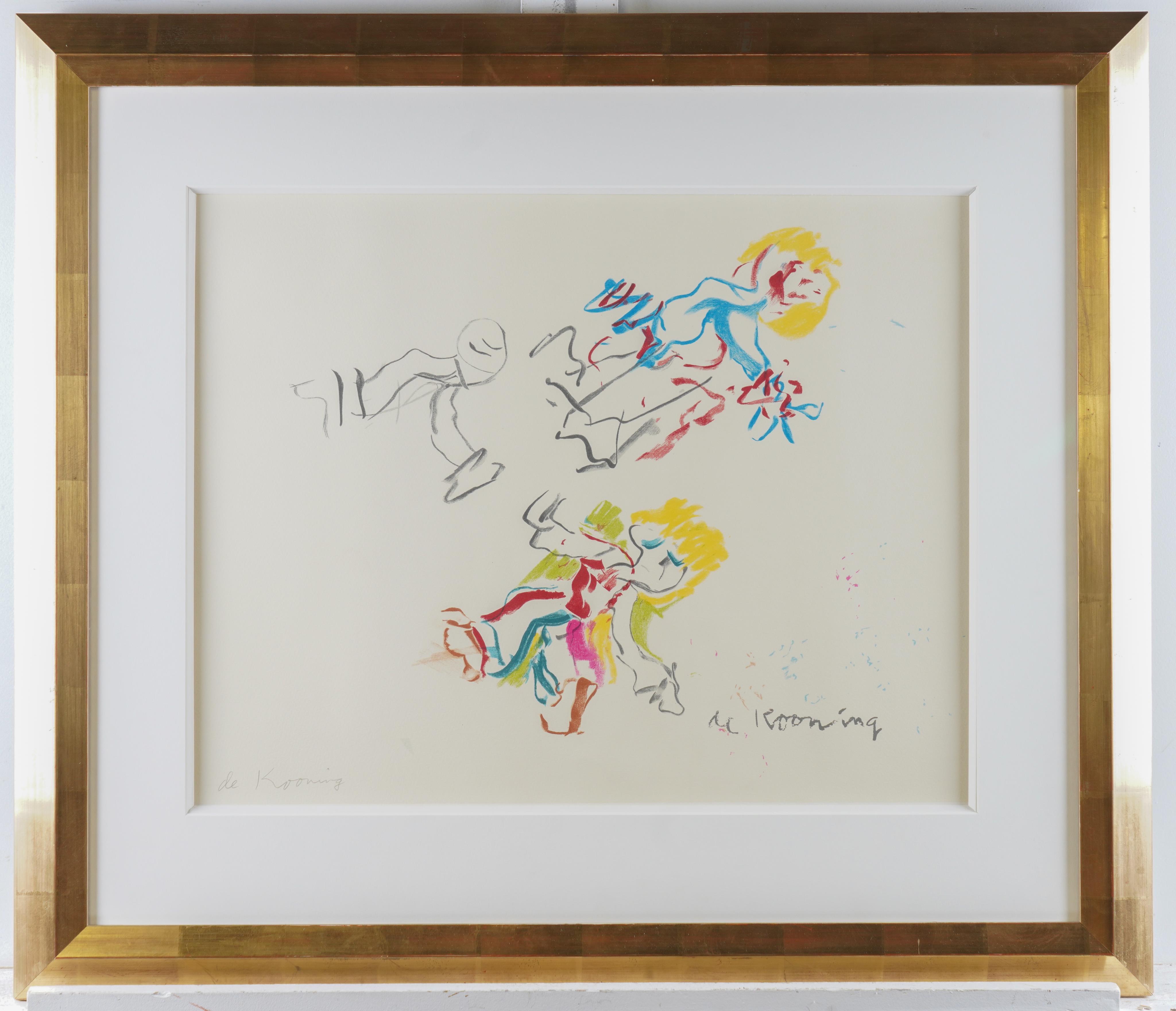 Willem de Kooning (1904-1997), 'Composition for Lisa, 1984', lithograph in colours on wove paper, 46 x 58cm